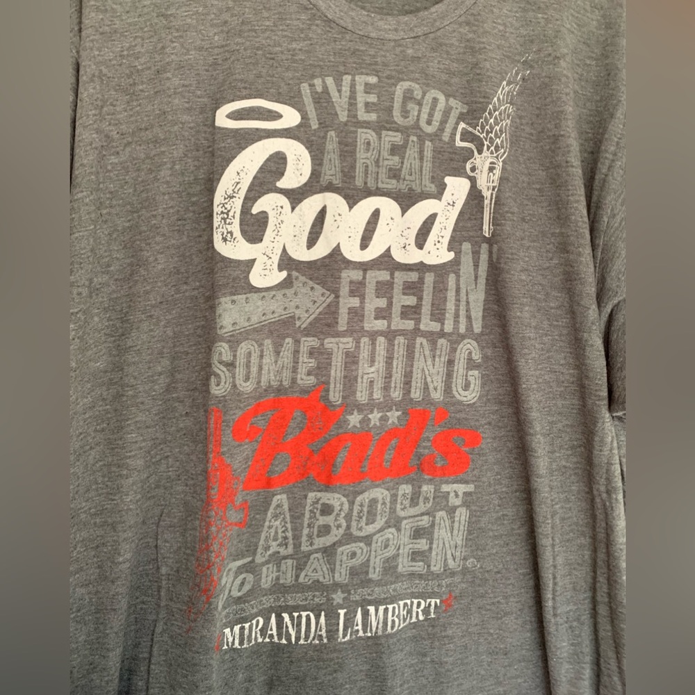 Miranda Lambert “Something Bad’s About to Happen”2X t-shirt